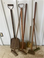 Toy Rakes and Shovels   33" Tallest