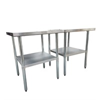 Two Stainless Steel Work Tables