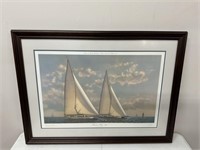 America's Cup 1937 LE Signed Print Michael Keane