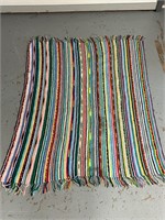 Crochet Afghan Throw Blanket Multi Colored 54”x42”