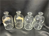 Vintage PYREX Solution Bottle 6.75”- USA Set of 4