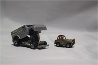 BRINKS MONEY TRUCK WITH GREEN SIDE CAR SET