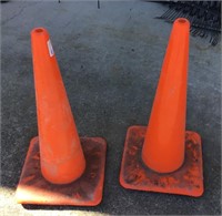 (2) Orange Pylon Cones