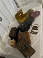 Brass Eagle Hook/Tins/Cigar Box
