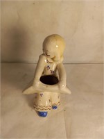 Vintage Ceramic Girl in a dress piece