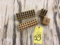 HAMMER STENCILS IN WOODEN HOLDERS, LETTERS & #'S