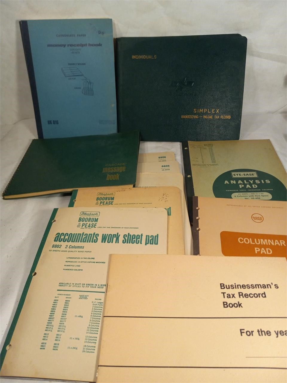 Vintage tax payer books