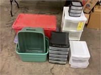 PLASTIC STORAGE CONTAINERS, DRAWERS