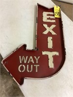 HOBBY LOBBY EXIT SIGN, METAL