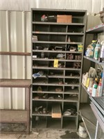 METAL SHELF UNIT & CONTENTS - 3' LENGTH, 87" H