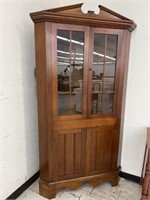 Wooden Corner Cabinet w/ Key