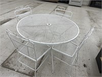 Metal Patio Table w/ 4 Chairs