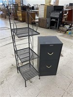 Metal Stand & File Cabinet