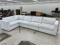 White 5 pc. Sectional Sofa 7’x13’ (stains)