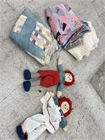 Vintage Quilts & Raggedy Ann & Andy