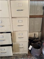 Four drawyer filing cabinet with contents