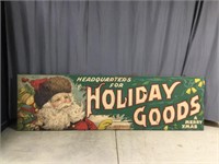 Vintage Christmas Holiday Goods Sign