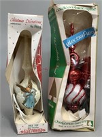 Two Vintage Electrified Christmas Tree Toppers