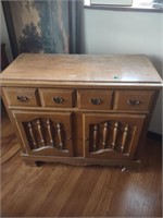 Small Wooden Buffet With Brass Hardware/bedroom2
