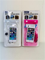 (2) Water Resistant Phone Pouches