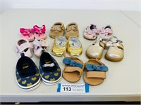 (8) Pair of Infant Girls Shoes