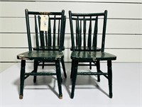 (4) Painted Wooden Kids Chairs