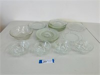 (21) Clear Glass Salad Plates & Bowls