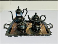 5 Piece - Silver Plated Tea Set