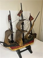 Folk Art Sailing Ship Model