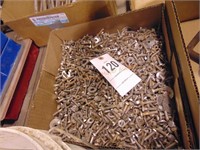 BOX OF STAINLESS STEEL SMALLER BOLTS