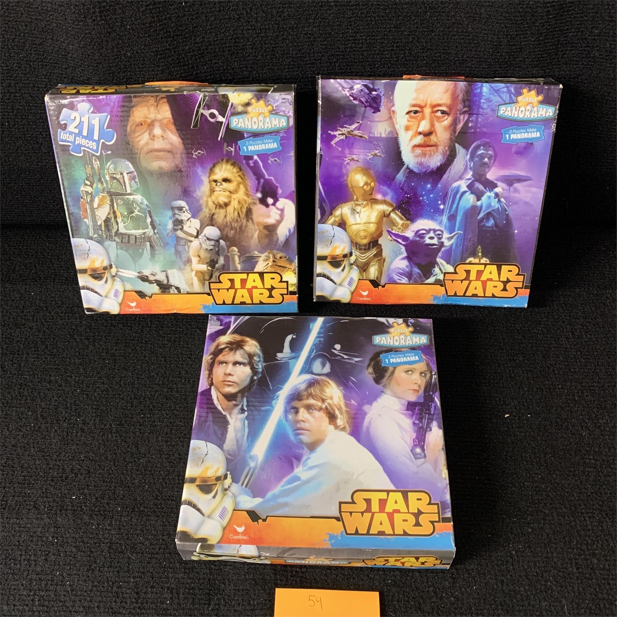 3 Vintage Star Wars Puzzles.