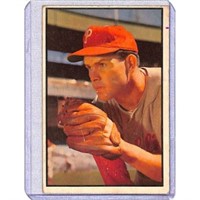 1953 Bowman Color Robin Roberts Surface Scratch