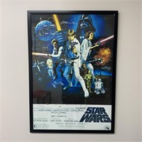 Multiple Signed Star Wars Movie Poster No COA