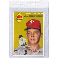 1954 Topps Tom Qualters Rookie Tape On Back