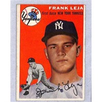 1954 Topps Frank Leja Rookie Tape On Back