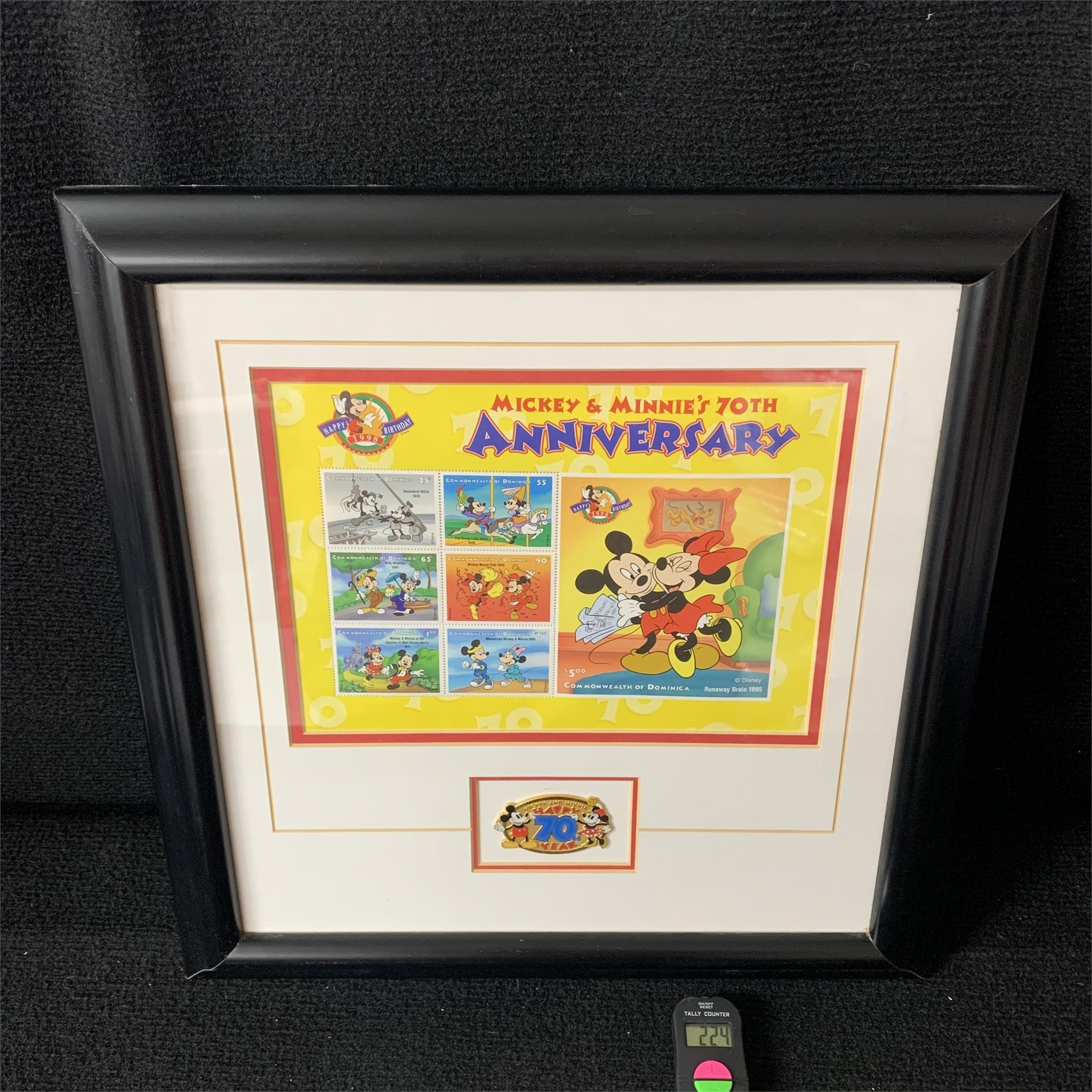 Mickey & Minnie Frames 70th Ann Stamps