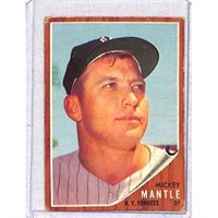 Crease Free 1962 Topps Mickey Mantle