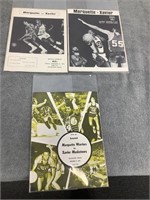 1971, 72 & 73 Xavier vs Marquette Program Books