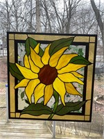 Vintage stained glass window art