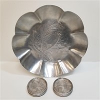 Everlast Hand Forged Aluminum Bowl M36 & Coasters