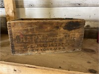 FRANK MILLER'S HARNESS OIL WOOD CRATE