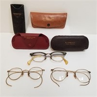 Old Eyeglasses and Cases - Spectacles