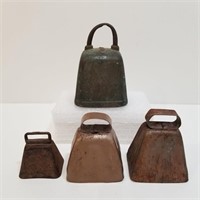 Metal Bells - Largest Missing Clapper - Vintage