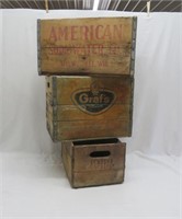 Advertising Wood Crates - Worn - Vintage