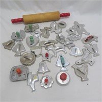 Metal Cookie Cutters (Some Red / Green Handles)