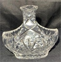Vintage Medium Cut Clear Crystal Basket