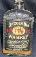 "Lincoln Inn - Old Rye Whiskey" Flask Montreal, CA