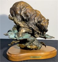 "Ken Rowe" Ltd. Ed. Bronze Sculpture of a Bear