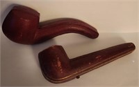 Lot of 2 Antique Meerschaum Pipes with Cases