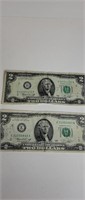 TWO 1976 AMERICAN $2 NOTES